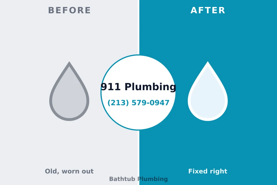 Before and after: plumbing repair Country Lake Estates, NJ